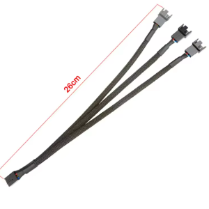 26cm 4 Pin Pwm Fan Cable 1 To 3 Ways Computer CPU Fan Splitter PC Fan Extension Power Cable Fan Cooling Y Splitter 1pcs