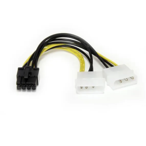 8Pin Male To Dual 4Pin Male Video Card Power Cable