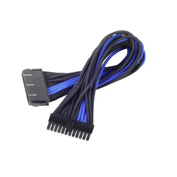 SilverStone SST-PP07-MBBA 24-Pin Sleeved Power Cable Extension - Black/Blue