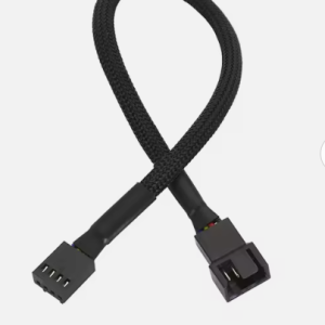 New 4 Pin Pwm Fan Extension Cable 26cm Computer CPU Fan Connector 1 To 1 Way Black Sleeved PWM Fan Extension Cable